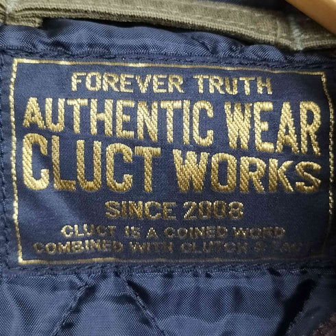 クラクトワークス Cluct Works 裾ロゴパッチ 襟ボア ドローコード 裏地キルティング N-1 デッキジャケット メンズ JPN:M
