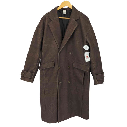 キャスパージョン CASPER JOHN 総柄メルトンダブルチェスターコート メンズ import:M
