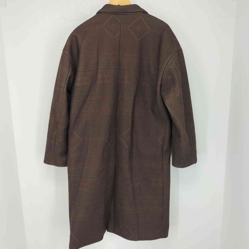 キャスパージョン CASPER JOHN 総柄メルトンダブルチェスターコート メンズ import:M