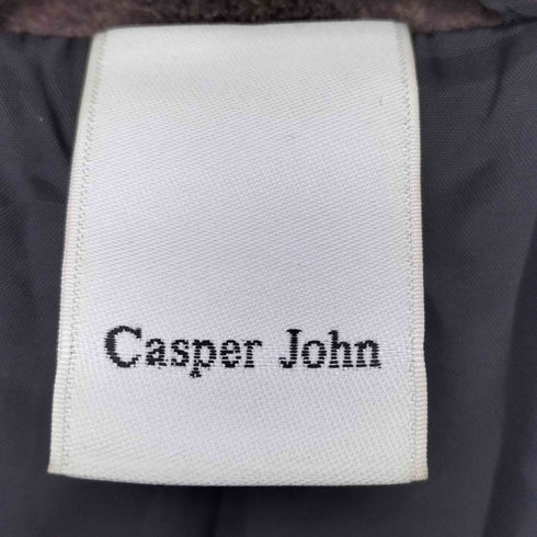 キャスパージョン CASPER JOHN 総柄メルトンダブルチェスターコート メンズ import:M