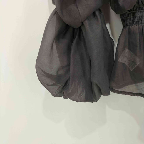 ナチュラルビューティーベーシック NATURAL BEAUTY BASIC 25SS シアーギャザーペプラムブラウス レディース JPN:M