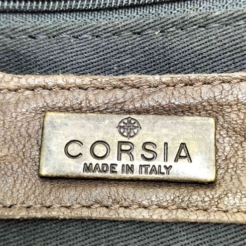 CORSIA イタリア製 スタッズデザインレザーショルダーバッグ レディース