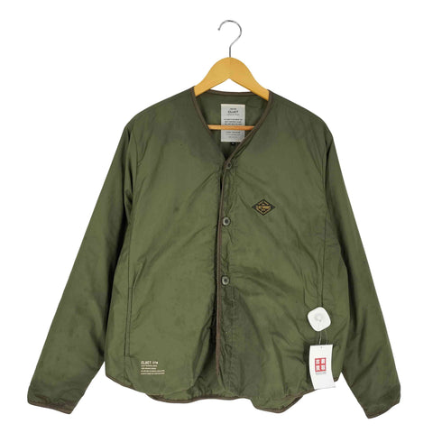 クラクトワークス Cluct Works ロゴパッチ Vネック 中綿 ジャケット メンズ JPN:M