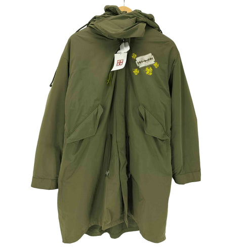 アンダーカバー UNDERCOVER 20AW Fallen Man期 ボア フリース ライナー付き バック フリンジ タック シャーリング デザイン モッズコート メンズ JPN:1