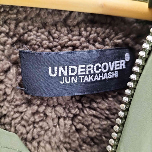 アンダーカバー UNDERCOVER 20AW Fallen Man期 ボア フリース ライナー付き バック フリンジ タック シャーリング デザイン モッズコート メンズ JPN:1