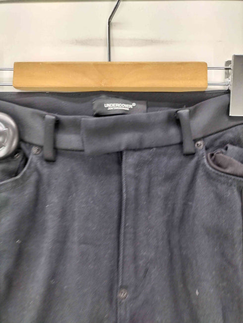 アンダーカバー UNDERCOVER 19SS THE NEW WARRIORS期 デニム サテン 切替 ダメージ 加工 スキニー パンツ メンズ JPN:2