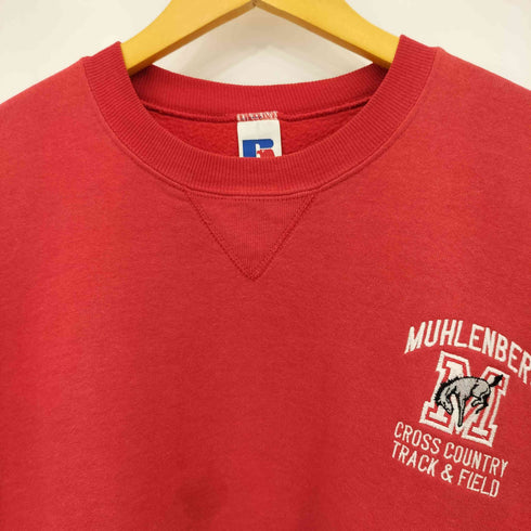 ラッセルアスレチック RUSSELL ATHLETIC 80-90s 刺繍タグ カレッジロゴ刺繍 クルーネックスウェットトレーナー メンズ XL