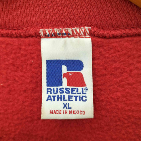 ラッセルアスレチック RUSSELL ATHLETIC 80-90s 刺繍タグ カレッジロゴ刺繍 クルーネックスウェットトレーナー メンズ XL