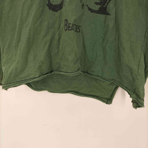 youdally バンド フォト プリント Uネック L/S Tシャツ レディース FREE