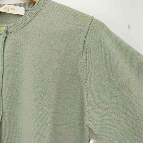 UNIFINE ウール クルーネックカーディガン レディース JPN:M
