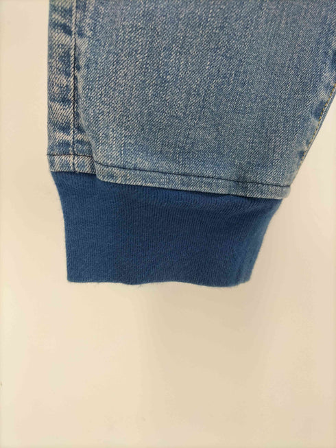 アンダーカバー UNDERCOVER 16AW hurt期 フリンジ 側章 サイド ジップ ウエスト 裾 リブ 切り替え ストレッチ デニム パンツ レディース JPN:2