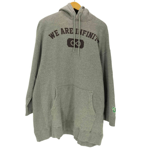アンダーカバー UNDERCOVER 18AW WE ARE INFINITE期 袖 ワッペン付き プリント カレッジ オーバーサイズ フーディー パーカー メンズ JPN:1