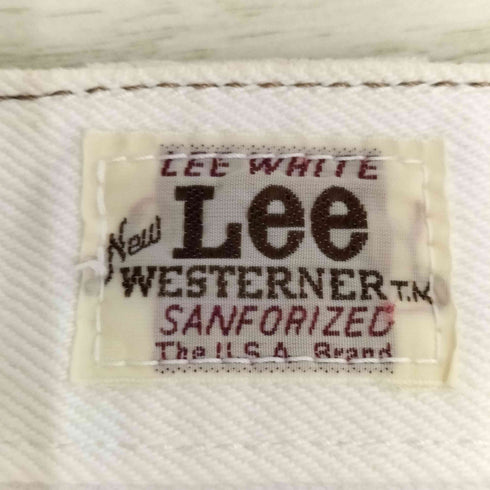 リー Lee WESTERNER テーパード ホワイトデニムパンツ メンズ 31×33