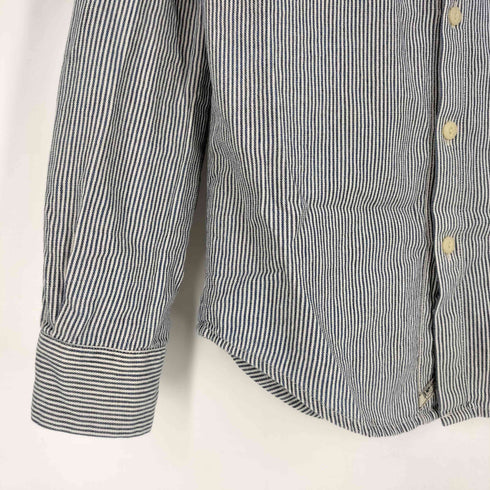 デニムアンドサプライ ラルフローレン DENIM & SUPPLY RALPH LAUREN REGULAR FIT チェーンステッチ刺繍 ストライプシャツ メンズ import:XS