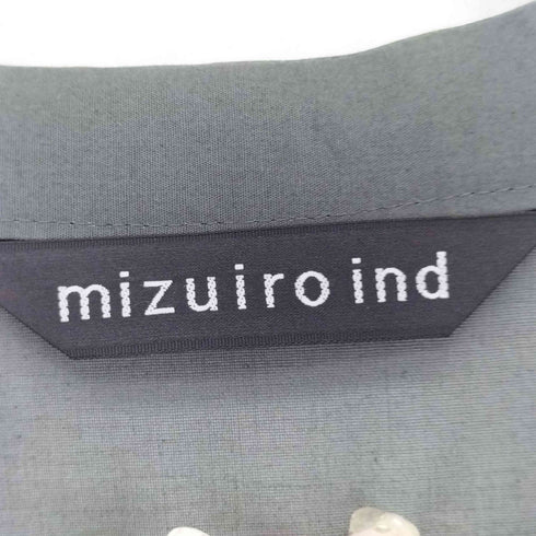 ミズイロインド mizuiro ind 素材切替半袖ワンピース レディース