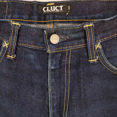 クラクトワークス Cluct Works 日本製 ロゴパッチ ストレート デニム パンツ メンズ 32