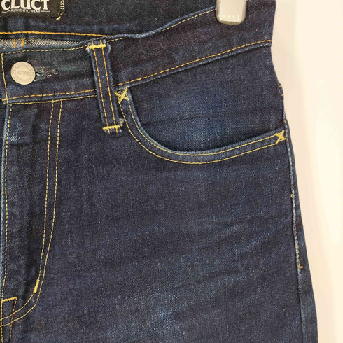 クラクトワークス Cluct Works 日本製 ロゴパッチ ストレート デニム パンツ メンズ 32