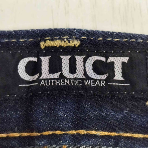 クラクトワークス Cluct Works 日本製 ロゴパッチ ストレート デニム パンツ メンズ 32