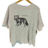 アンダーカバー UNDERCOVER 18SS SPIRITUAL NOISE期 狐 キツネ hate human LOVE ANIMAL プリント リバーシブル カットオフ 半袖 Tシャツ レディース FREE