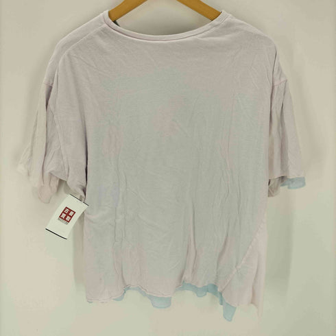 アンダーカバー UNDERCOVER 18SS SPIRITUAL NOISE期 狐 キツネ hate human LOVE ANIMAL プリント リバーシブル カットオフ 半袖 Tシャツ レディース FREE