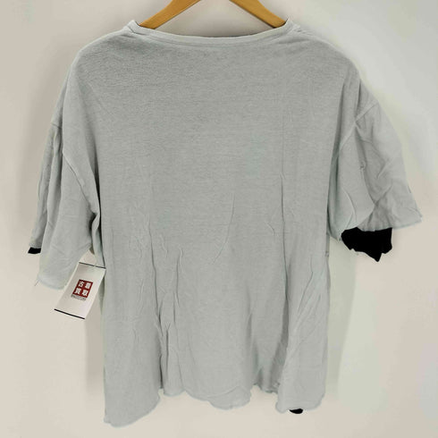 アンダーカバー UNDERCOVER 18SS SPIRITUAL NOISE期 発砲 プリント リバーシブル カットオフ 半袖 Tシャツ レディース FREE