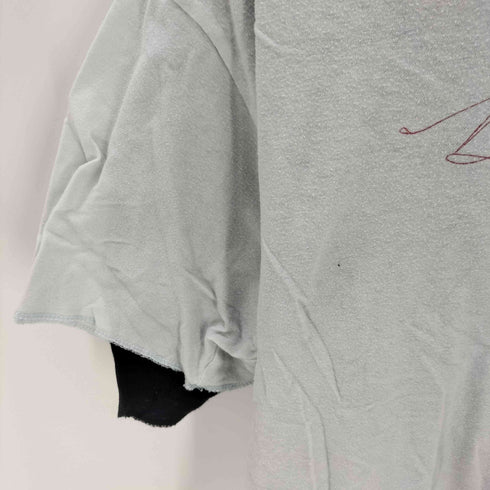 アンダーカバー UNDERCOVER 18SS SPIRITUAL NOISE期 発砲 プリント リバーシブル カットオフ 半袖 Tシャツ レディース FREE