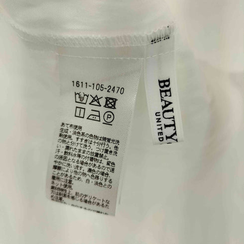 ビューティーアンドユースユナイテッドアローズ BEAUTY & YOUTH UNITED ARROWS ギャザーデザイン ノーカラー 長袖シャツ ブラウス レディース