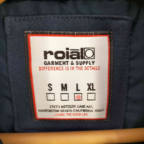ロイアル roial くるみボタン 異素材 中綿ベスト メンズ import:L