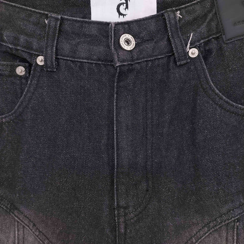 ARGUECULTURE FLONT ZIP MICRO FLARE DENIM PANTS メンズ JPN:S
