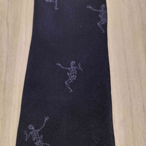 アレキサンダーマックイーン Alexander McQueen スカル刺繍ネクタイ メンズ