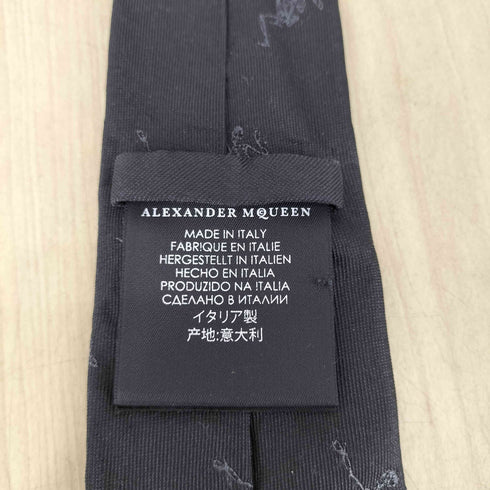 アレキサンダーマックイーン Alexander McQueen スカル刺繍ネクタイ メンズ