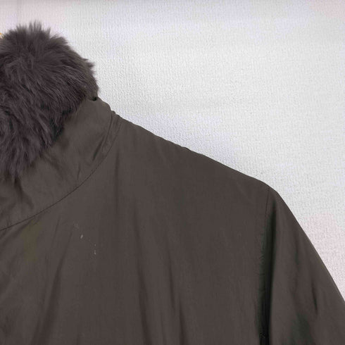コムサデモード COMME CA DU MODE リバーシブル 中綿 ファー付き フーデッド ロングコート レディース