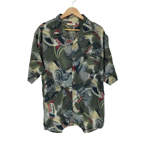 SUUMA 総柄開襟ボックスシャツ メンズ import:XL