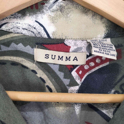 SUUMA 総柄開襟ボックスシャツ メンズ import:XL