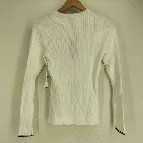 トミーヒルフィガー TOMMY HILFIGER ナイロン混 コットン ケーブルニット レディース import:S