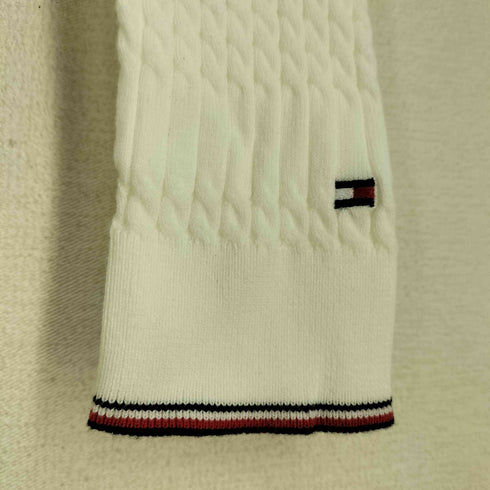 トミーヒルフィガー TOMMY HILFIGER ナイロン混 コットン ケーブルニット レディース import:S