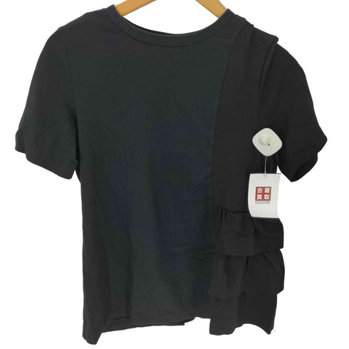 スーアンダーカバー Sue UNDERCOVER ギャザー フリル 切替 半袖 Tシャツ レディース JPN:1