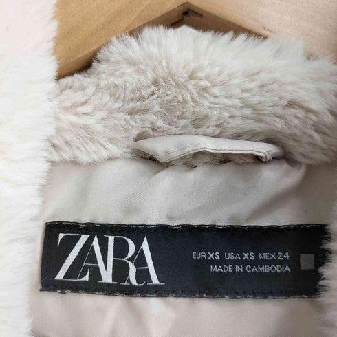ザラ ZARA フェイクファー ジップアップ ジャケット レディース import:XS
