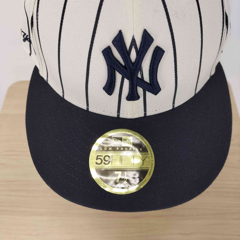 ニューエラ NEW ERA 59FIFTY LOW pROFILE ベースボール チーム ロゴ 刺繍 6パネル ストライプ キャップ メンズ 7 1/2