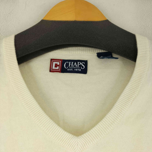 チャップスラルフローレン CHAPS RALPH LAUREN ロゴ刺繍 Vネック ニット メンズ JPN:XL