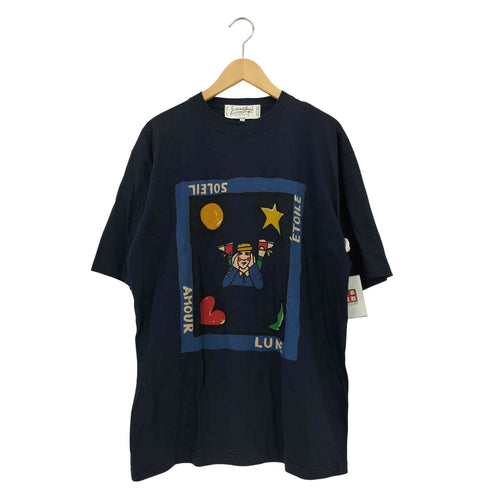 カステルバジャック CASTELBAJAC 90-00s イタリア製 フロントプリント クルーネックTシャツ メンズ import:M