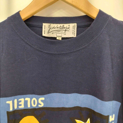 カステルバジャック CASTELBAJAC 90-00s イタリア製 フロントプリント クルーネックTシャツ メンズ import:M