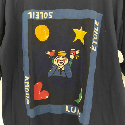 カステルバジャック CASTELBAJAC 90-00s イタリア製 フロントプリント クルーネックTシャツ メンズ import:M