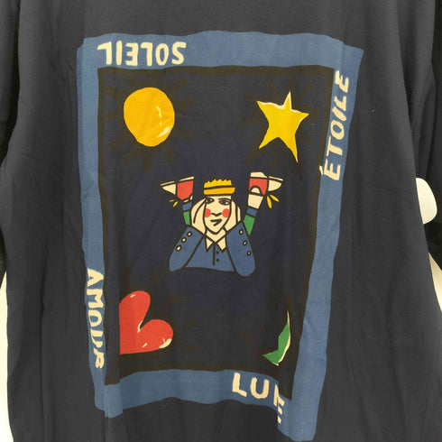 カステルバジャック CASTELBAJAC 90-00s イタリア製 フロントプリント クルーネックTシャツ メンズ import:M