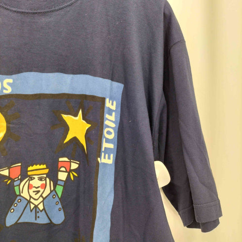 カステルバジャック CASTELBAJAC 90-00s イタリア製 フロントプリント クルーネックTシャツ メンズ import:M