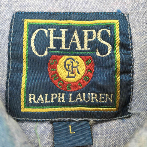 チャップスラルフローレン CHAPS RALPH LAUREN ボタンダウンチェックシャツ メンズ import:L