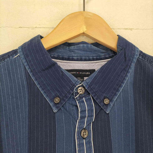 トミーヒルフィガー TOMMY HILFIGER ボタンダウンストライプシャツ メンズ import:XXL
