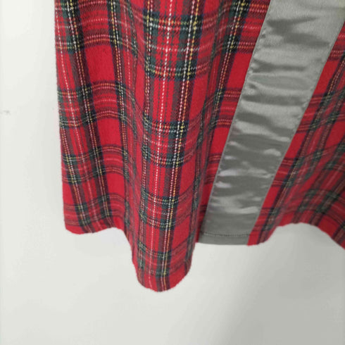 BETTY‘S BLUE SHINJI ABE ユニオンジャック リボンデザイン 切替 チェックワンピース レディース JPN:9号