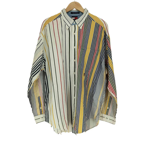 トミーヒルフィガー TOMMY HILFIGER ボタンダウンストライプシャツ メンズ import:XL