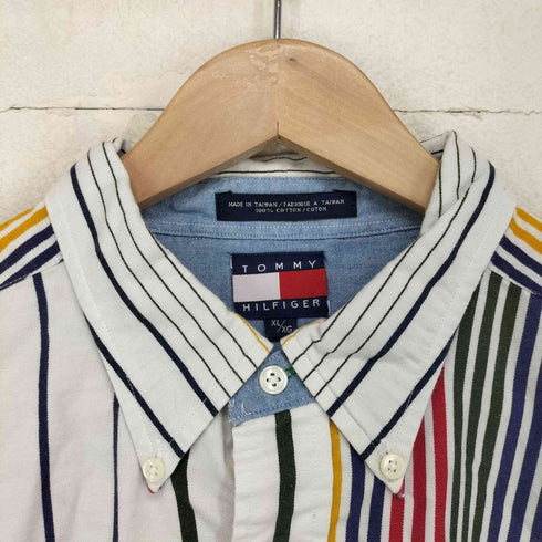 トミーヒルフィガー TOMMY HILFIGER ボタンダウンストライプシャツ メンズ import:XL